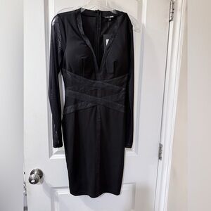 Elegant Black Long Sleeve Dress by Fashion Nova